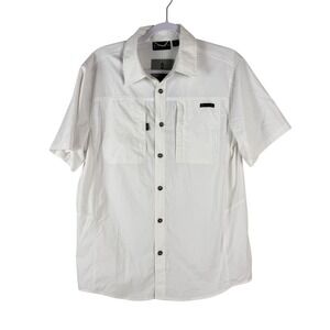NWT Free Country‎ Mens Acadia Short Sleeve Shirt Size Small White Quick Dry